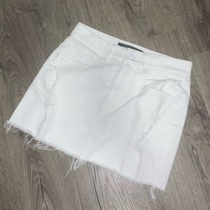 White Jean Skirt